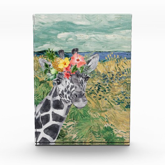 Van Gogh Tarweveld en Giraffe Fotoblokken (Voorkant)