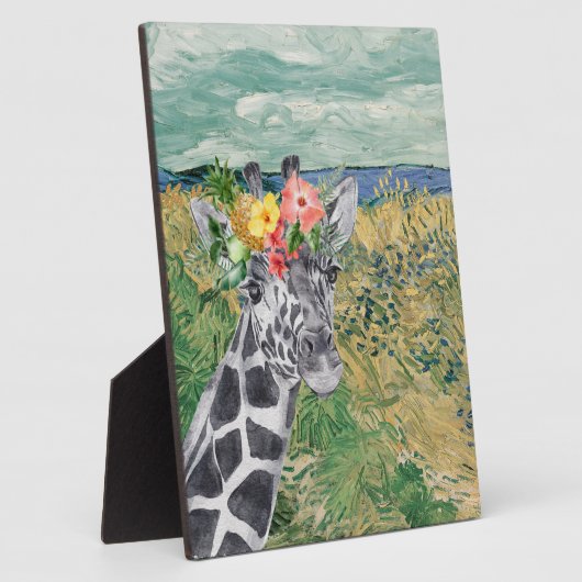 Van Gogh Tarweveld en Giraffe tafelblad Fotoplaat (Zijkant)