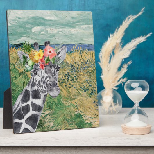 Van Gogh Tarweveld en Giraffe tafelblad Fotoplaat (Zijkant)