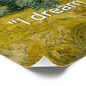 Van Gogh Tarweveld met cipressen Art Quote Perfect Poster (Hoek)