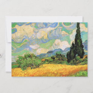 Van Gogh Tarweveld met cipressen bij Haute Galline