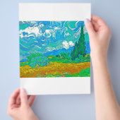 Van Gogh Tarweveld met cipressen Flyer (Hand)