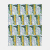 Van Gogh Tarweveld met cipressen Kunst Fleece Deken (Voorkant)