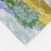 Van Gogh Tarweveld met cipressen Kunst Fleece Deken (Hoek)
