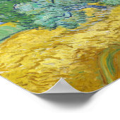 Van Gogh Tarweveld met cipressen Kunst Poster (Hoek)