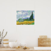 Van Gogh Tarweveld met cipressen Kunst Poster (Keuken)