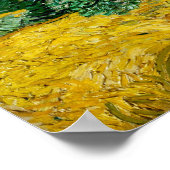 Van Gogh Tarweveld met cipressen Poster (Hoek)