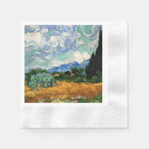 Van Gogh - Tarweveld met cipressen Servet