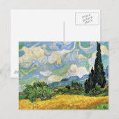 Van Gogh - Tarweveld met Cypresse Briefkaart (Voorkant / Achterkant)