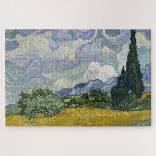Van gogh - Tarweveld met Cypresse Legpuzzel (Horizontaal)