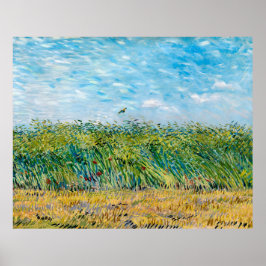 Van Gogh, Tarweveld met een leeuwerik, 1887 Poster