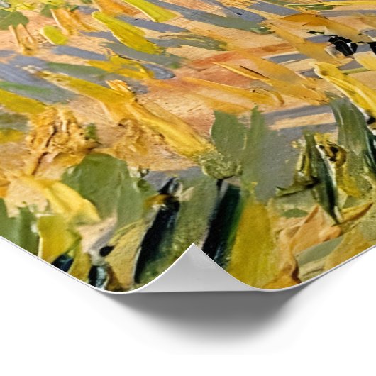 Van Gogh, Tarweveld met een leeuwerik, 1887 Poster (Hoek)