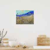 Van Gogh - Tarweveld met maaier Poster (Keuken)