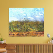 Van Gogh: Tarweveld met papavers en Lark Canvas Afdruk (Insitu (Woonkamer))