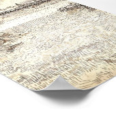 Van Gogh - Tarweveld met schaafjes en palen Poster (Hoek)