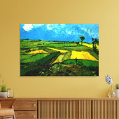 Van Gogh - Tarwevelden bij Auvers Canvas Print (Insitu (Woonkamer))