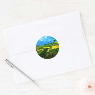 Van Gogh - Tarwevelden bij Auvers Ronde Sticker