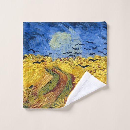 Van Gogh Tarwevelden impressionistisch schilderij Bad Handdoek (Wasdoekje)