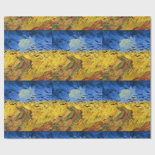 Van Gogh Tarwevelden impressionistisch schilderij Cadeaupapier (Vlak)