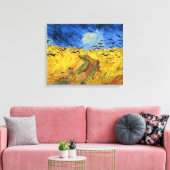 Van Gogh Tarwevelden impressionistisch schilderij Canvas Afdruk (Insitu (Woonkamer))