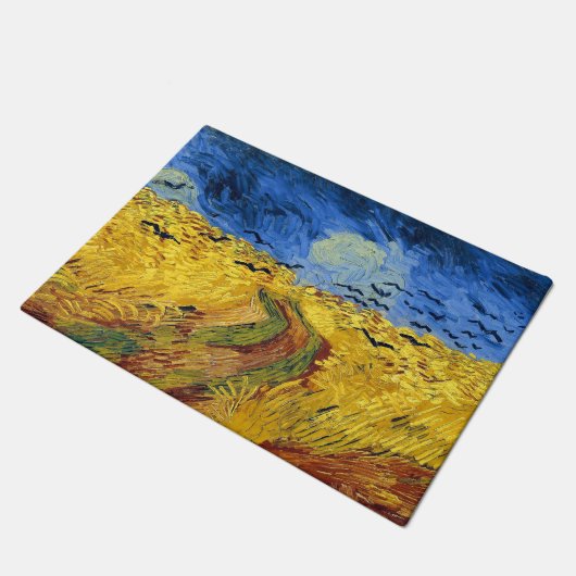 Van Gogh Tarwevelden impressionistisch schilderij Deurmat (Schuin)