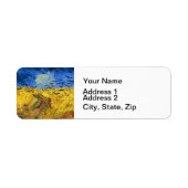 Van Gogh Tarwevelden impressionistisch schilderij Etiket (Voorkant)