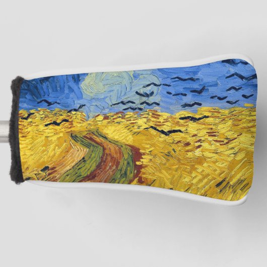 Van Gogh Tarwevelden impressionistisch Schilderij Golfheadcover (Voorkant)