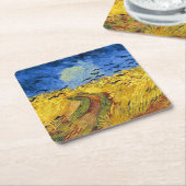 Van Gogh Tarwevelden impressionistisch schilderij Kartonnen Onderzetters (Schuin)