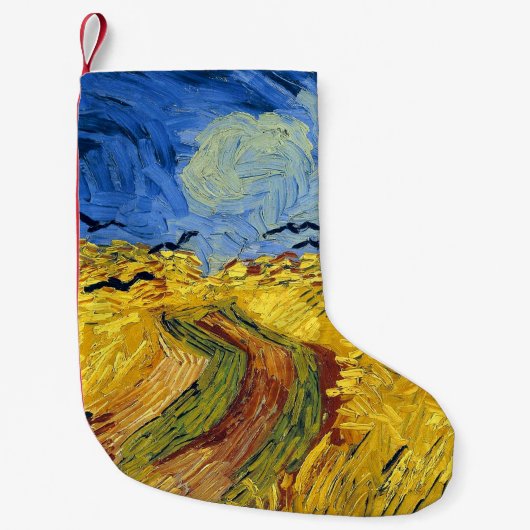 Van Gogh Tarwevelden impressionistisch schilderij Kleine Kerstsok (Voorkant)