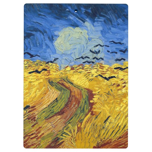 Van Gogh Tarwevelden impressionistisch schilderij Klembord (Achterkant)