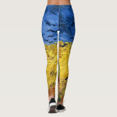 Van Gogh Tarwevelden impressionistisch schilderij Leggings (Achterkant)