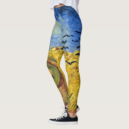 Van Gogh Tarwevelden impressionistisch schilderij Leggings (Links)