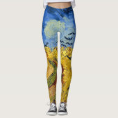 Van Gogh Tarwevelden impressionistisch schilderij Leggings (Voorkant)
