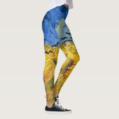 Van Gogh Tarwevelden impressionistisch schilderij Leggings (Rechts)