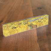 Van Gogh Tarwevelden impressionistisch schilderij Naambordje (Zijkant)