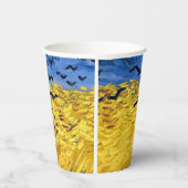 Van Gogh Tarwevelden impressionistisch schilderij Papieren Bekers (Rechts)