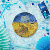 Van Gogh Tarwevelden impressionistisch schilderij Papieren Bordje (Feest)