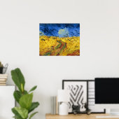 Van Gogh Tarwevelden impressionistisch schilderij Poster (Thuiskantoor)