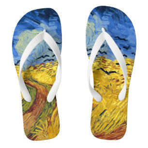 Van Gogh Tarwevelden impressionistisch schilderij Teenslippers