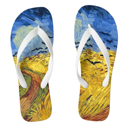 Van Gogh Tarwevelden impressionistisch schilderij Teenslippers (Voetbed)