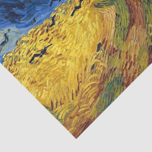 Van Gogh Tarwevelden impressionistisch schilderij Tissuepapier (Detail)