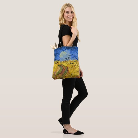 Van Gogh Tarwevelden impressionistisch schilderij Tote Bag (Op model)