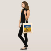 Van Gogh Tarwevelden impressionistisch schilderij Tote Bag (Voorkant (model))