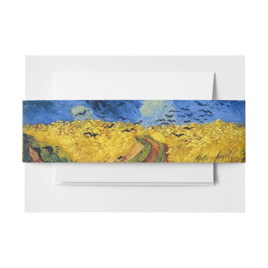 Van Gogh Tarwevelden impressionistisch schilderij Uitnodigingen Wikkel (Voorkant Voorbeeld)