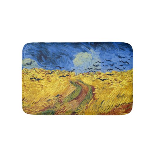 Van Gogh Tarwevelden impressionistische Schilderij Badmat (Voorkant)