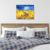 Van Gogh Tarwevelden impressionistische Schilderij Canvas Afdruk (Insitu (Slaapkamer))