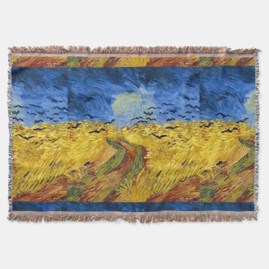 Van Gogh Tarwevelden impressionistische Schilderij Deken (Voorkant)