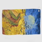 Van Gogh Tarwevelden impressionistische Schilderij Golfhanddoek (Horizontaal)