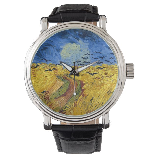 Van Gogh Tarwevelden impressionistische Schilderij Horloge (Voorkant)