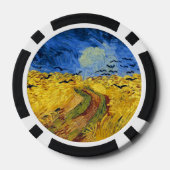 Van Gogh Tarwevelden impressionistische Schilderij Poker Chips (Achterkant)